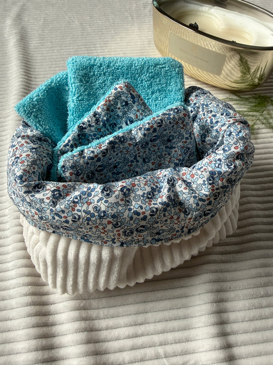 Panier + lot de 4 cotons démaquillants